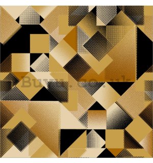 Vinyl wallpaper geometric shapes brown shades