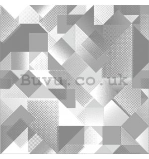 Vinyl wallpaper geometric shapes gray
