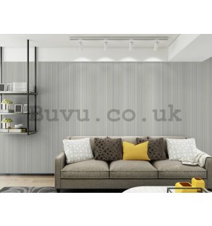 Vinyl wallpaper structured - thin stripes gray-purple shade (1)
