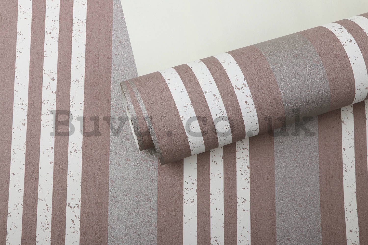 Vinyl wallpaper vertical stripes shades purple-biege