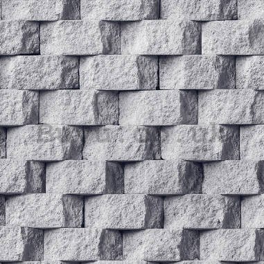 Vinyl wallpaper gray brick wall (2)