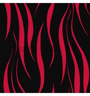 Vinyl wallpaper ripple black-red pattern