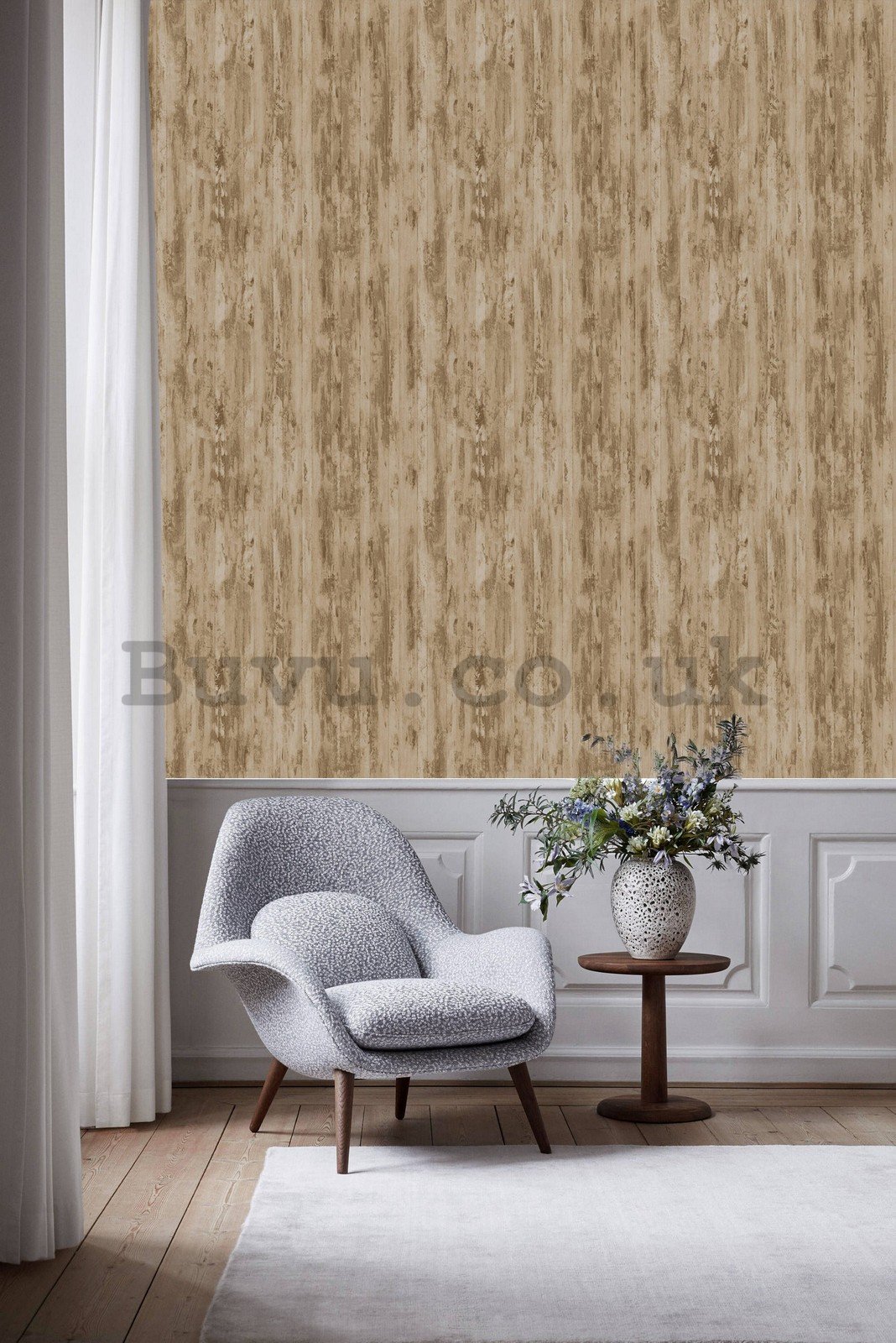 Vinyl wallpaper brown plaster