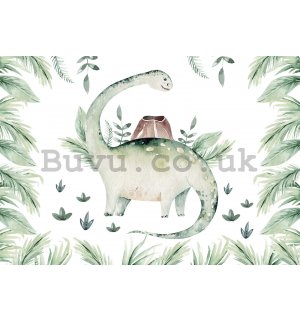 Wall mural vlies: Dinosaur in ferns - 368x254 cm