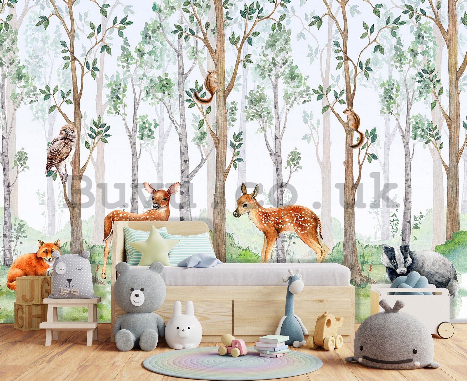Wall mural vlies: Forest wildlife - 254x184 cm