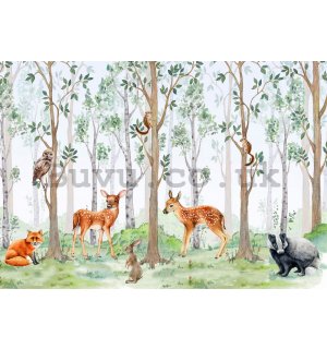 Wall mural vlies: Forest wildlife - 152,5x104 cm