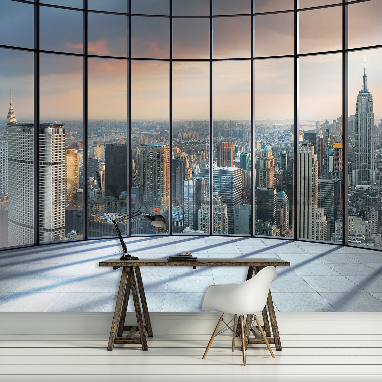 Wall mural vlies: View from window to New York - 152,5x104 cm