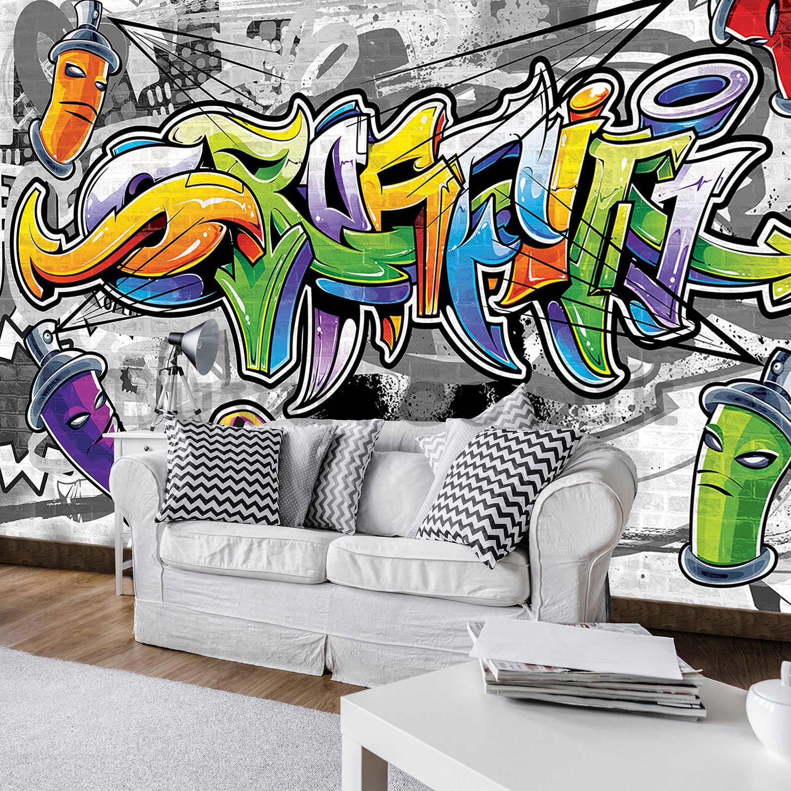 Wall mural vlies: Colour graffiti - 208x146 cm