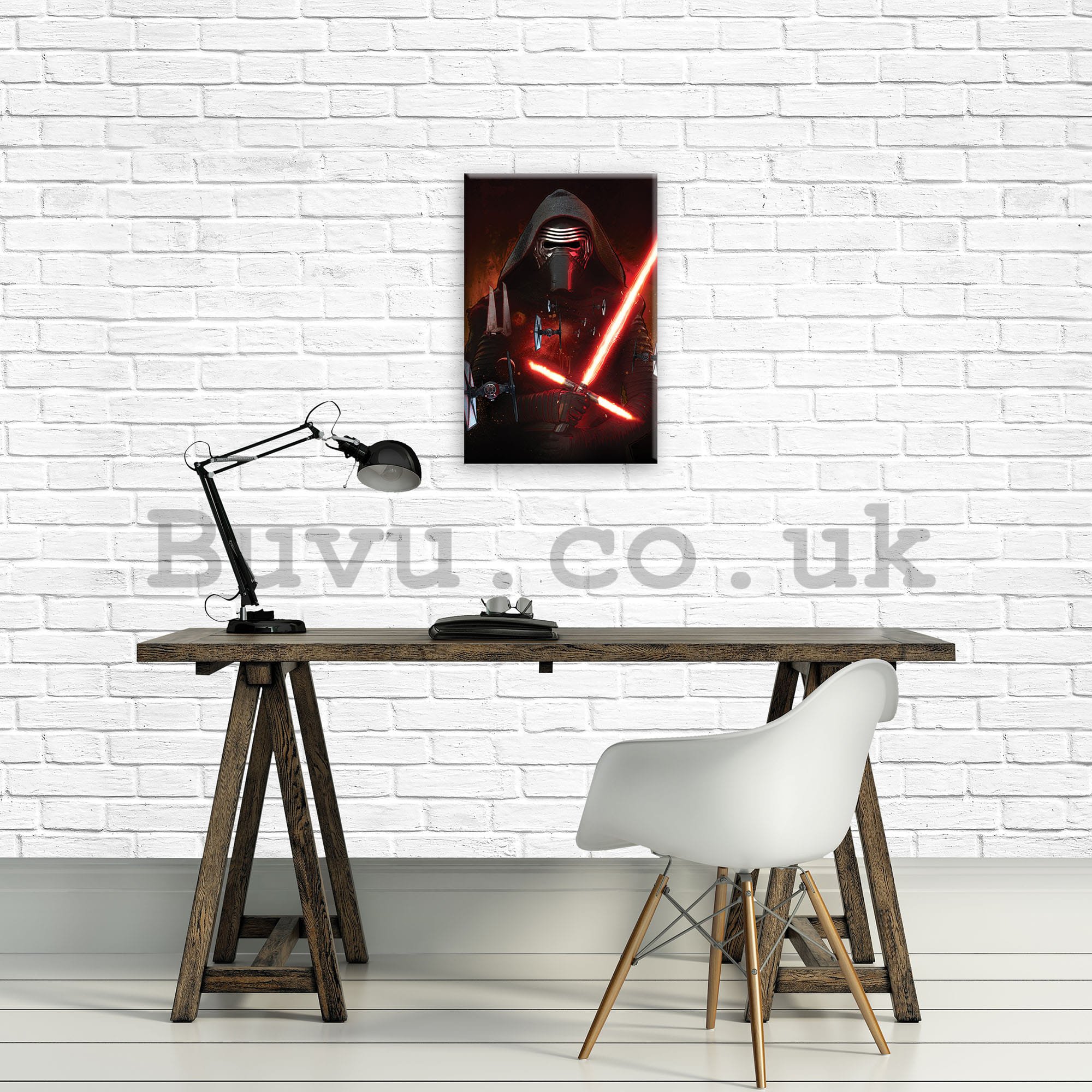 Painting on canvas: Star Wars Kylo Ren & TIE fighters - 40x60 cm