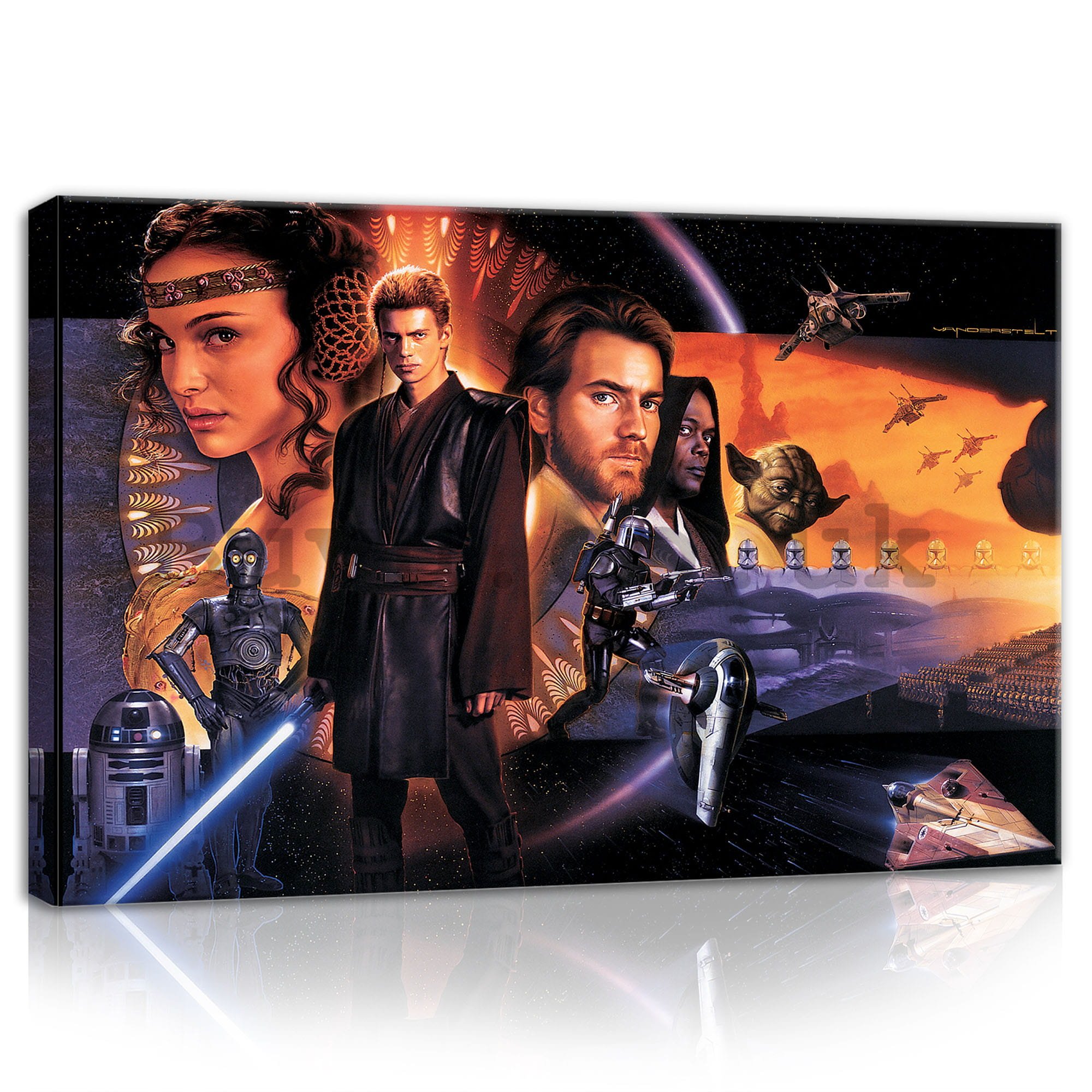 Painting on canvas: Star Wars Attack of the Clones (Poster) - 60x40 cm