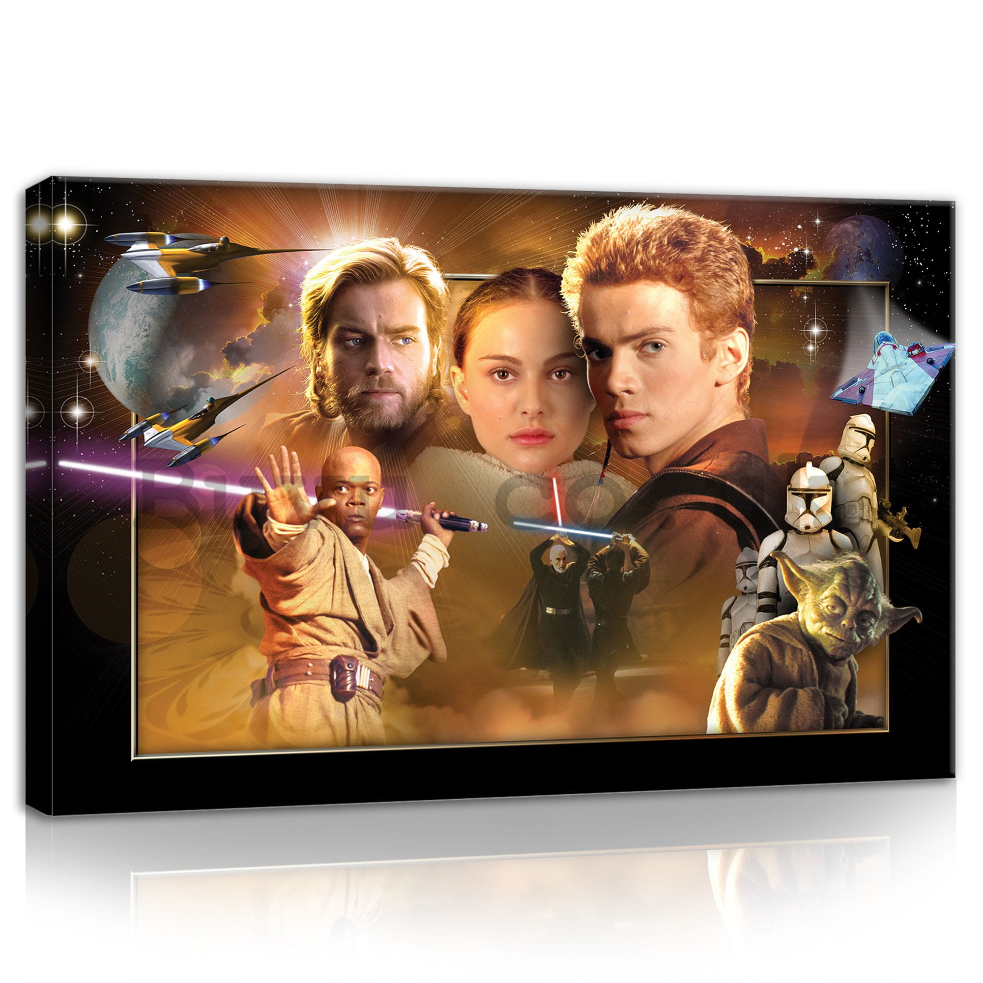 Painting on canvas: Star Wars Attack of the Clones (2) - 60x40 cm