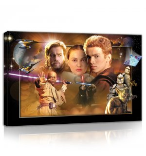 Painting on canvas: Star Wars Attack of the Clones (2) - 60x40 cm