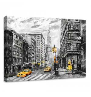 Painting on canvas: New York (painted) - 70x50 cm