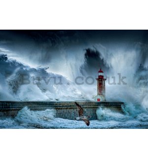 Poster: Storm Over Lighthouse