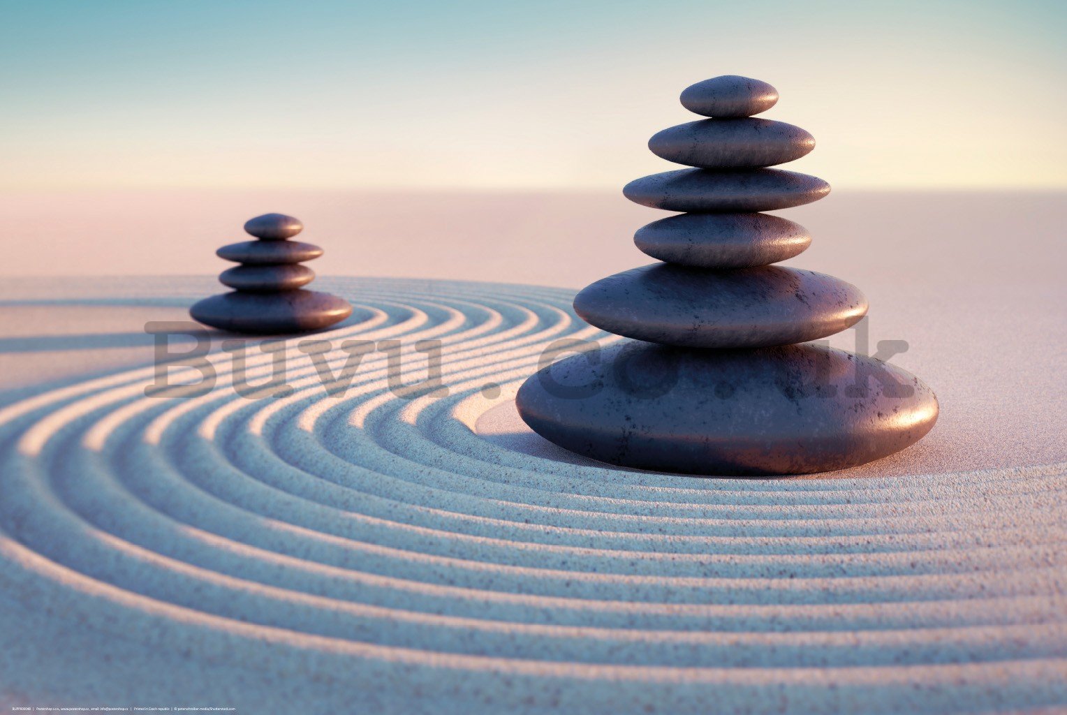 Poster: Zen stones in the sand
