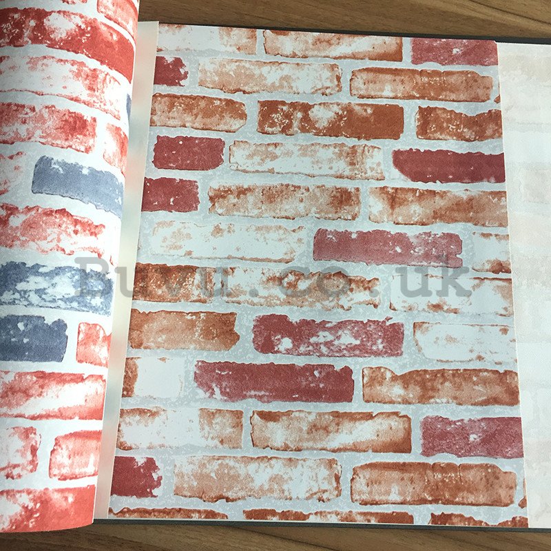 Vinyl wallpaper red-white brick wall