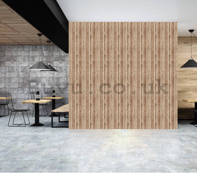 Vinyl wallpaper wood brown highlights