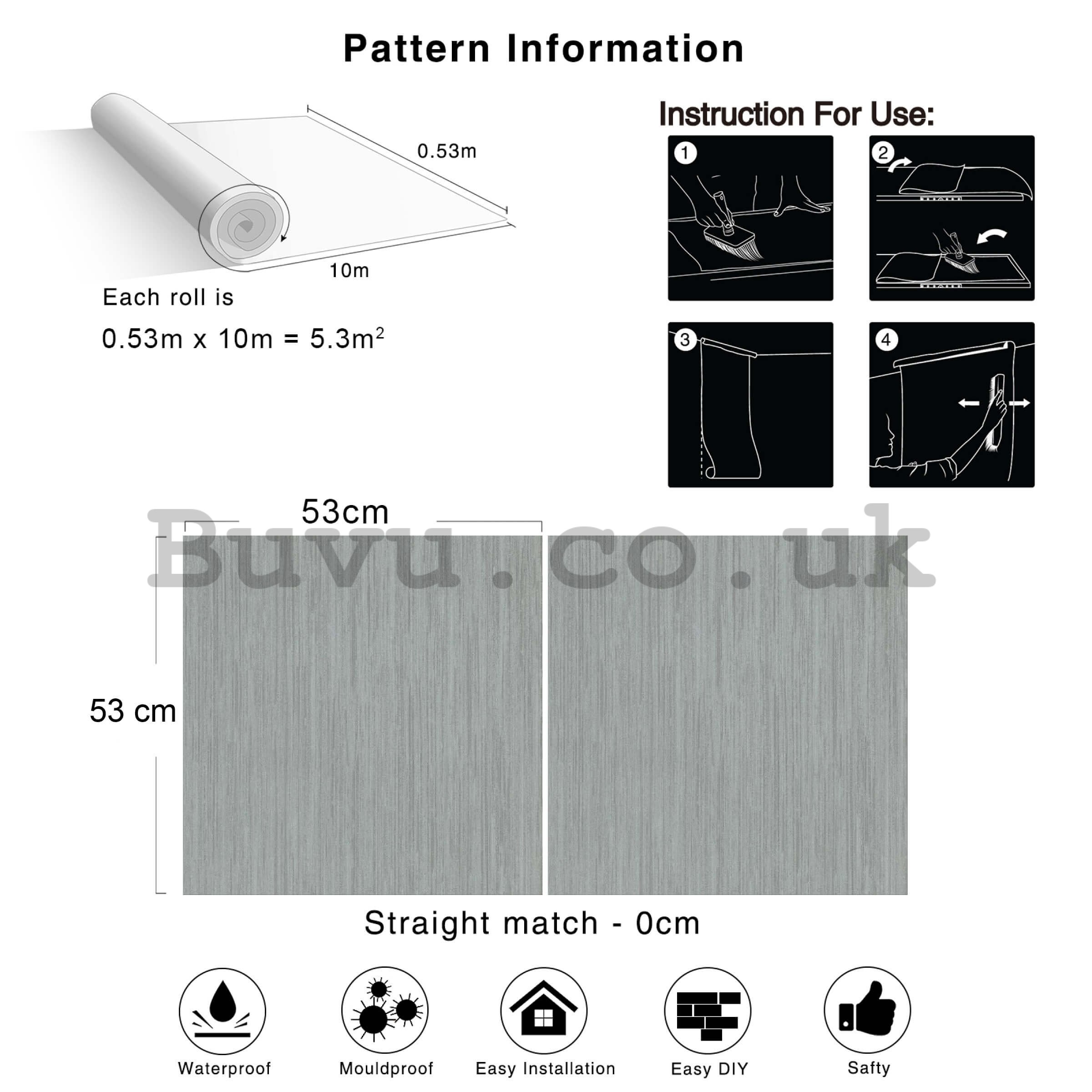 Vinyl wallpaper structured shade of gray (3)