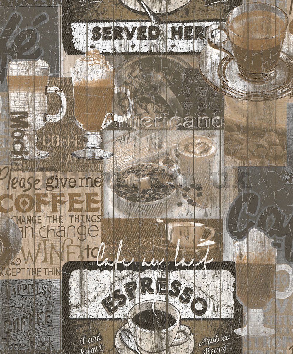 Vinyl wallpaper coffee