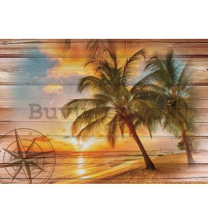 Wall mural vlies: Sunset in paradise (2) - 254x184 cm