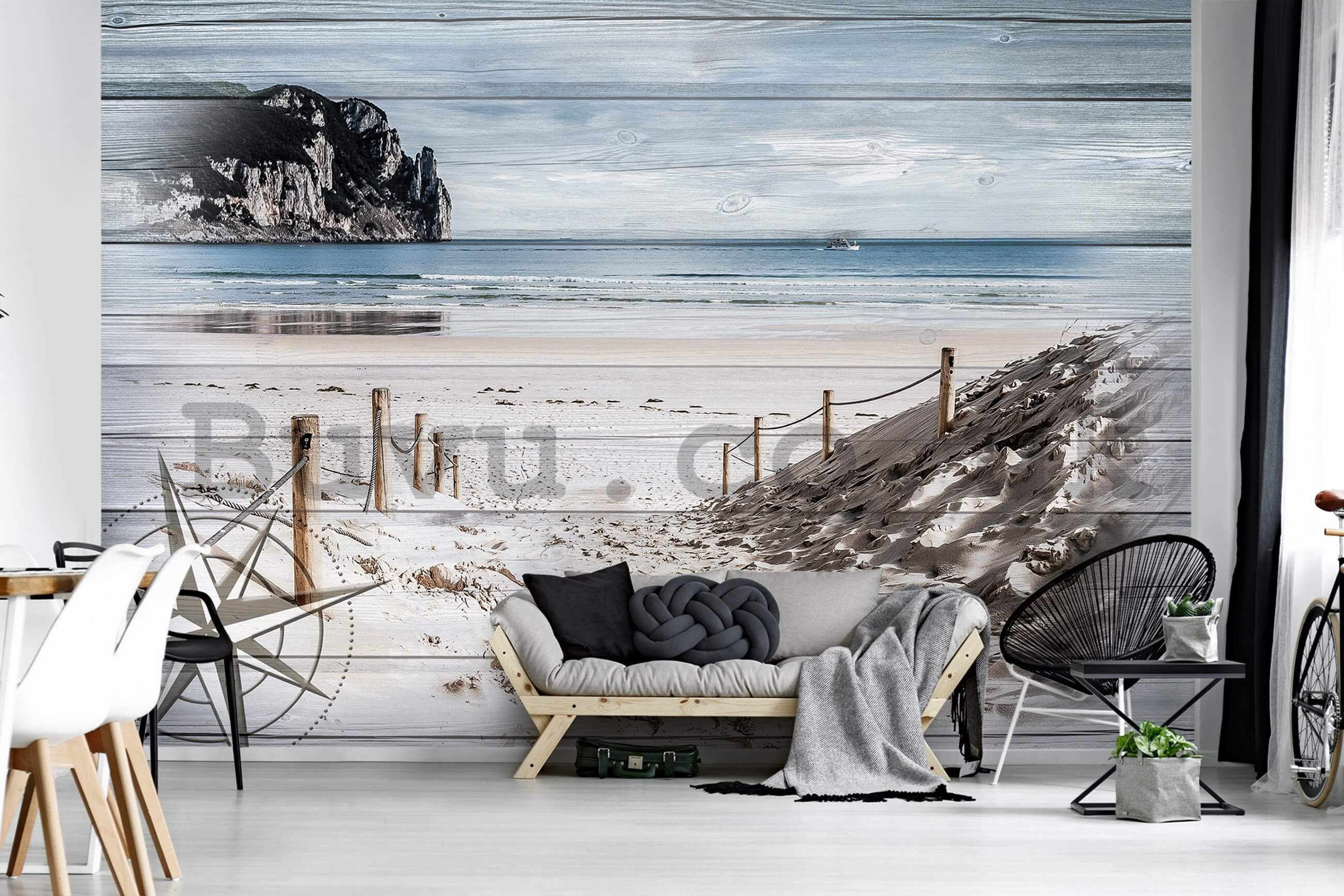 Wall mural vlies: Beach on a postcard - 368x254 cm