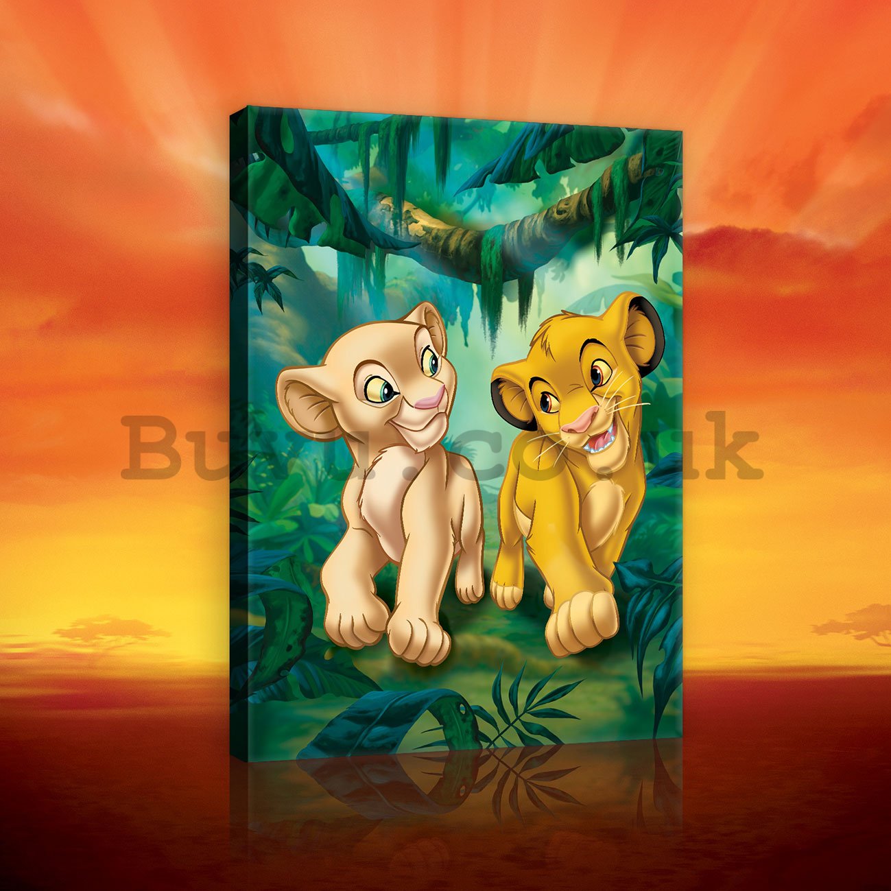 Painting on canvas: The Lion King (Mufasa and Nala) - 40x60 cm