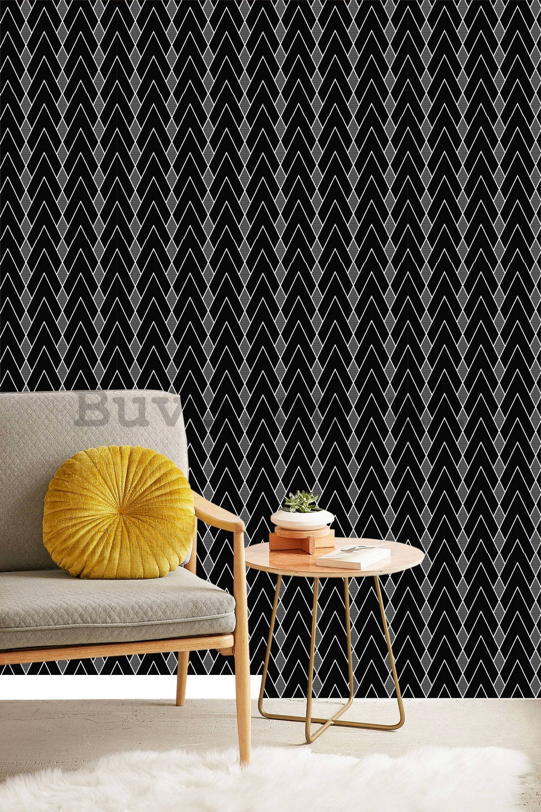 Vinyl wallpaper beige pattern