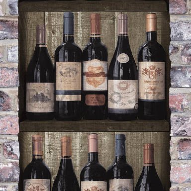 Vinyl wallpaper bottles of wine