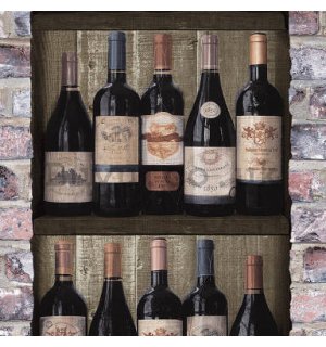 Vinyl wallpaper bottles of wine