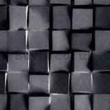 Vinyl wallpaper 3d big dark cubes