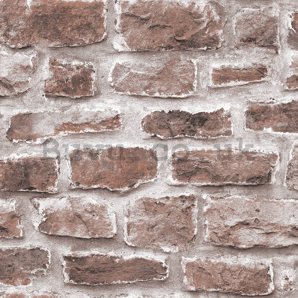 Vinyl wallpaper gray-brown stone wall