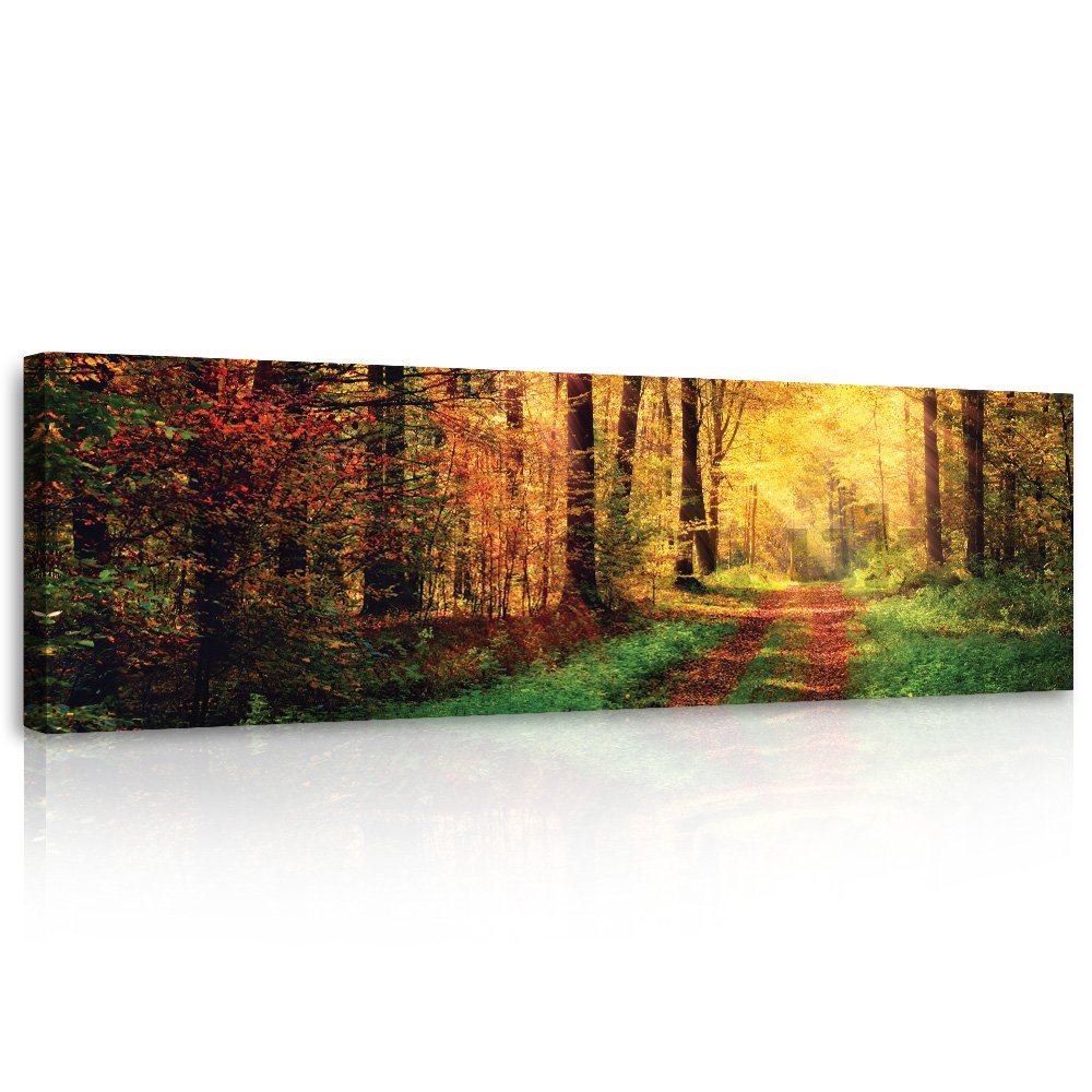 Painting on canvas: Autumn journey - 145x45 cm