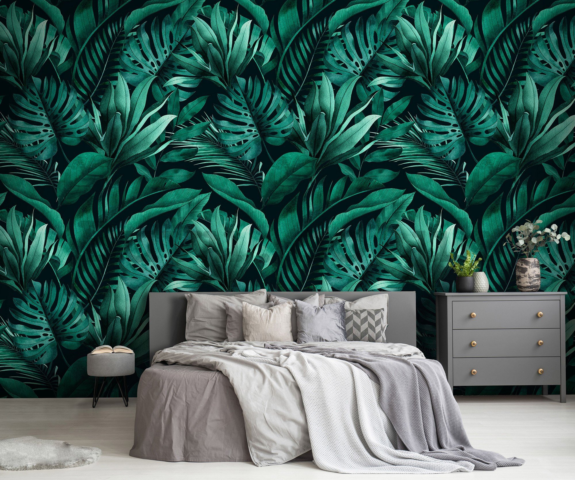 Wall mural vlies: Tropical leaves - 254x184 cm