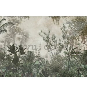 Wall mural vlies: Forest jungle green - 254x184 cm