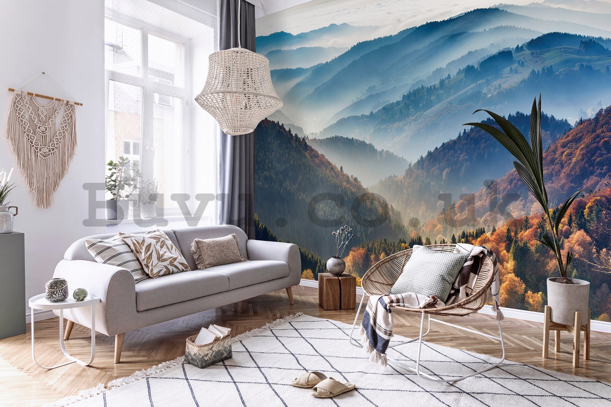 Wall mural vlies: Mountain landscape - 254x184 cm