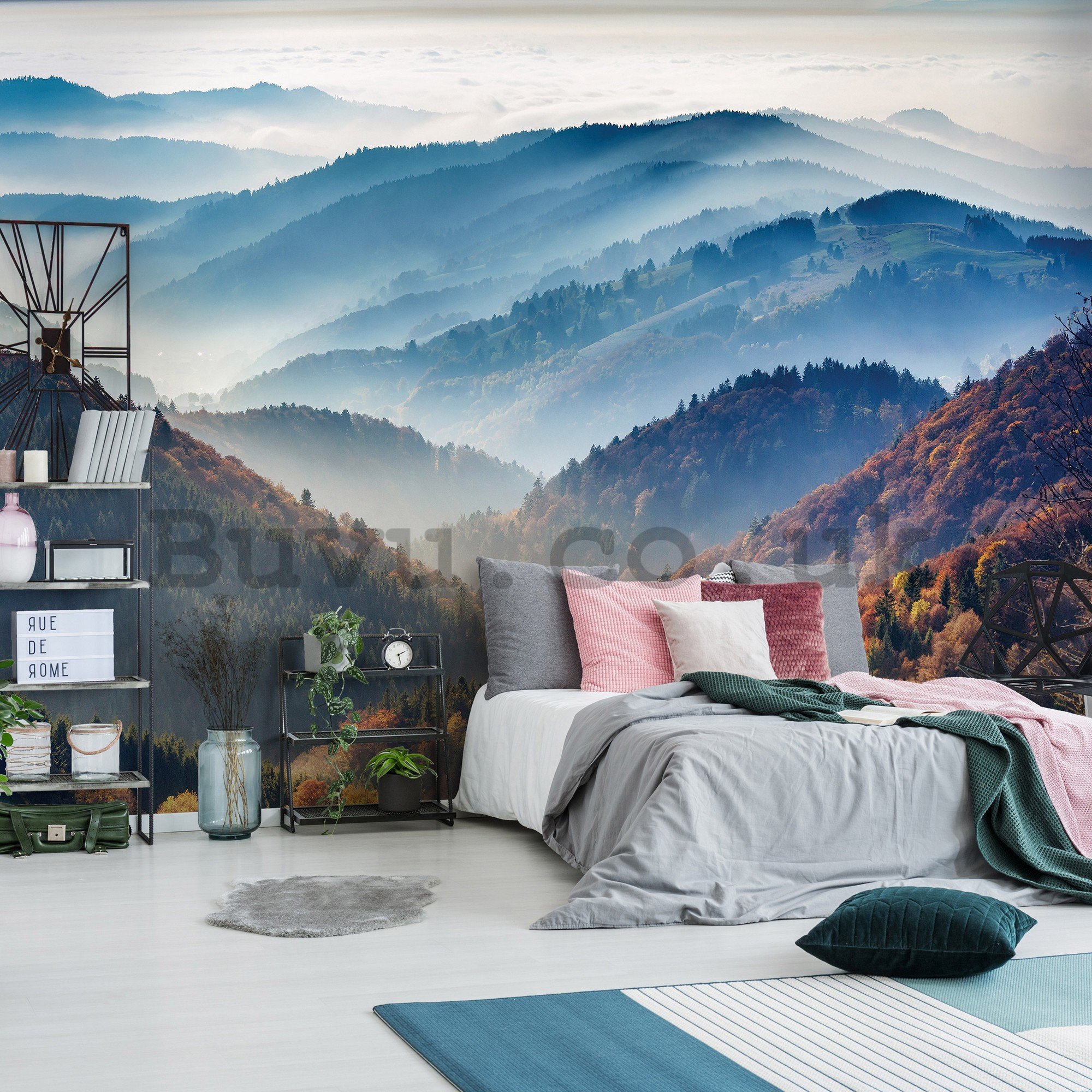 Wall mural vlies: Mountain landscape - 254x184 cm