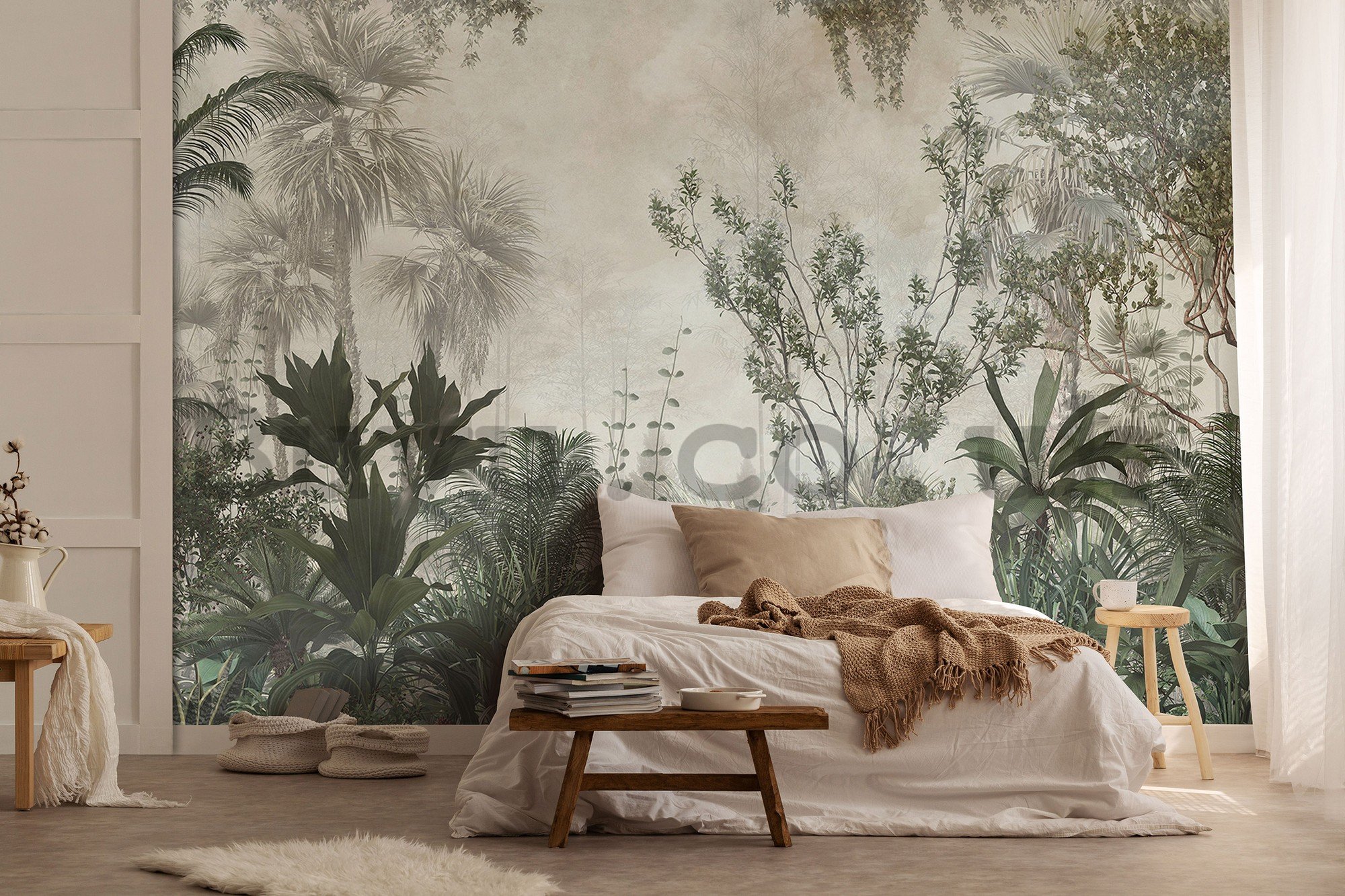 Wall mural vlies:  Forest jungle green - 368x254 cm