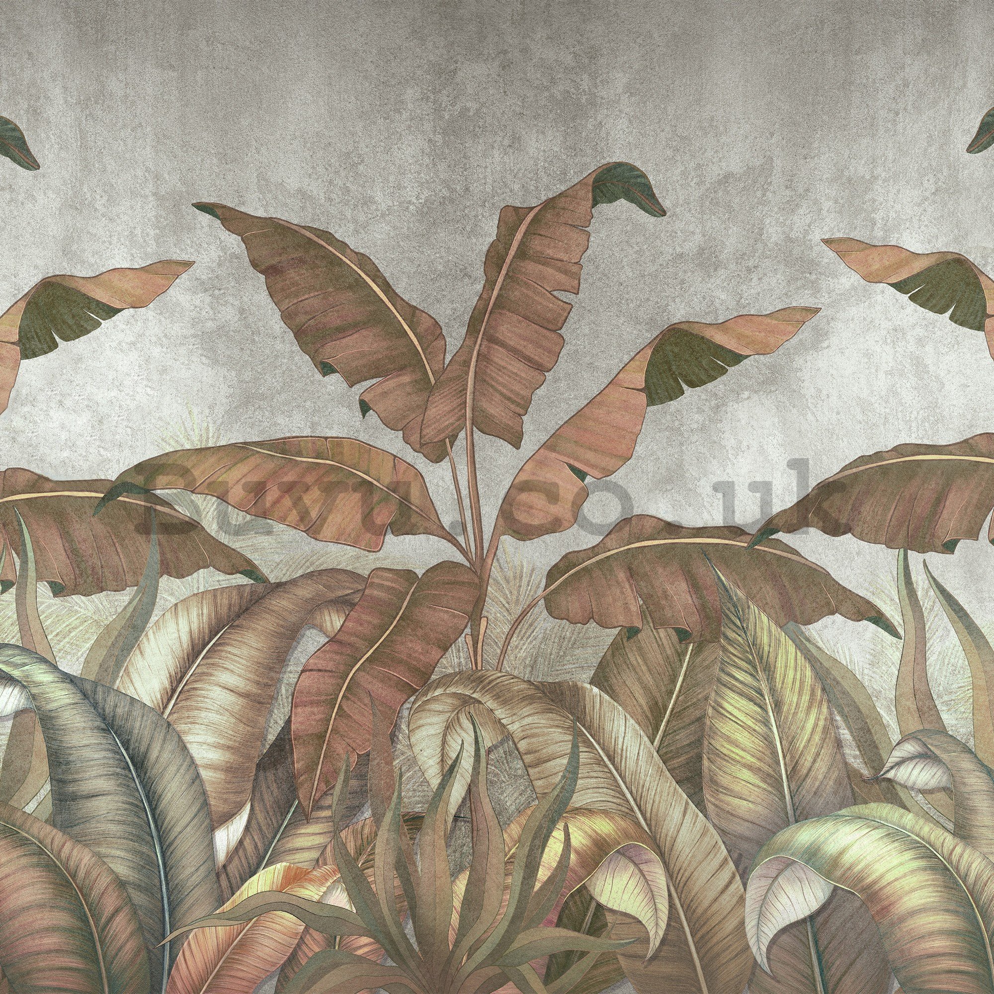 Wall mural vlies: Imitation of natural leaves - 368x254 cm