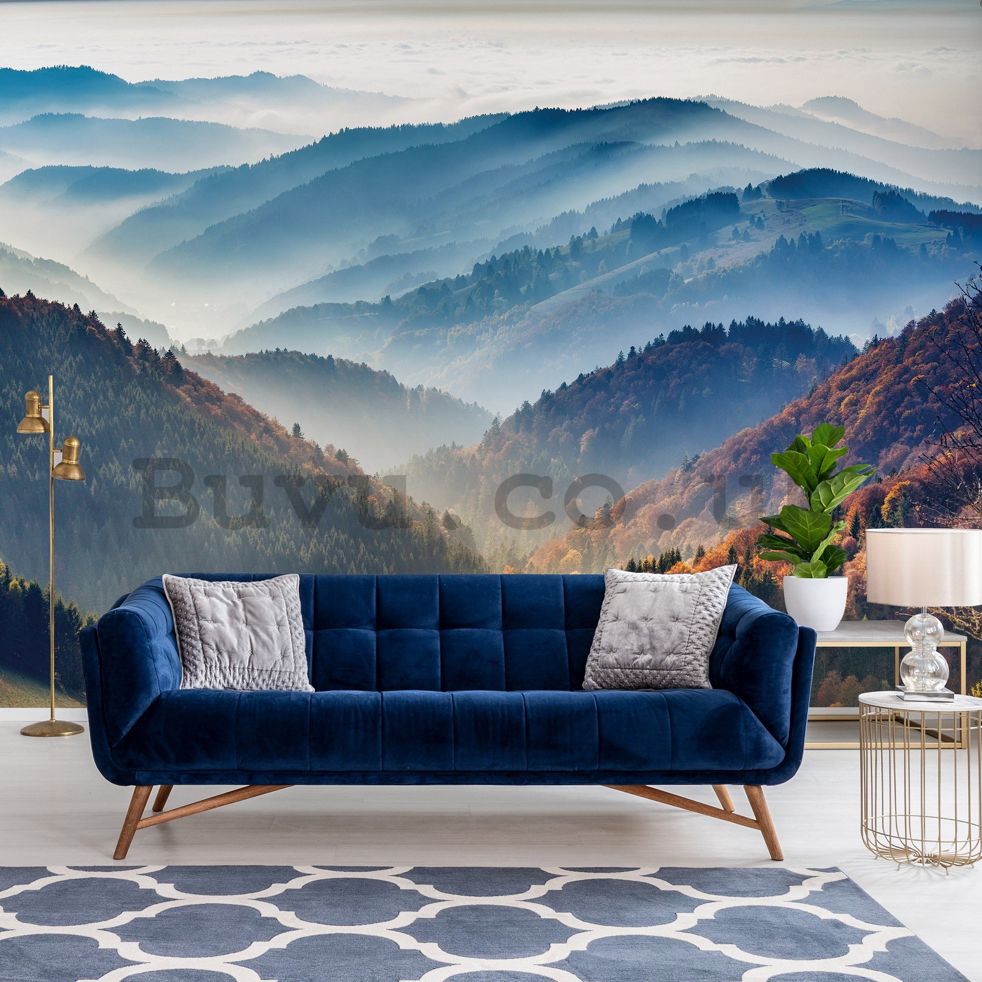 Wall mural vlies: Mountain landscape - 368x254 cm
