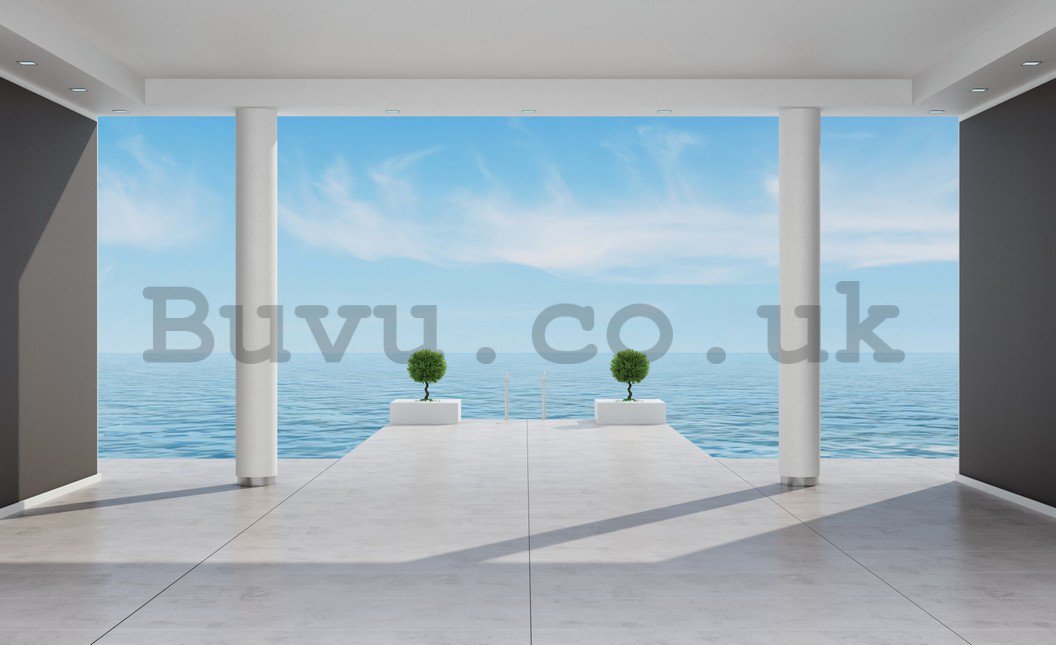 Wall Mural: Sea view (terrace) - 184x254 cm