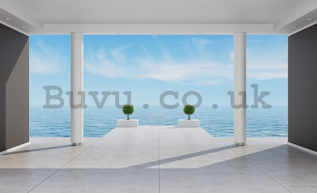 Wall Mural: Sea view (terrace) - 254x368 cm