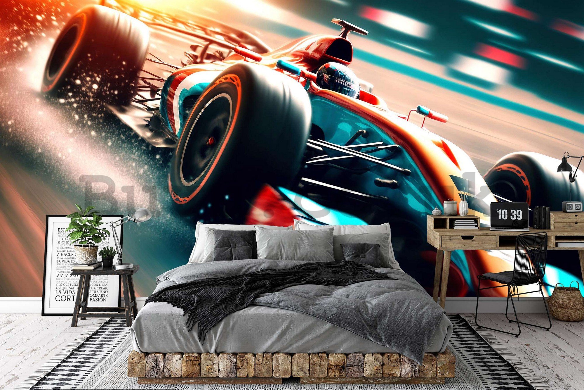 Wall mural vlies: Racing formula - 254x184 cm