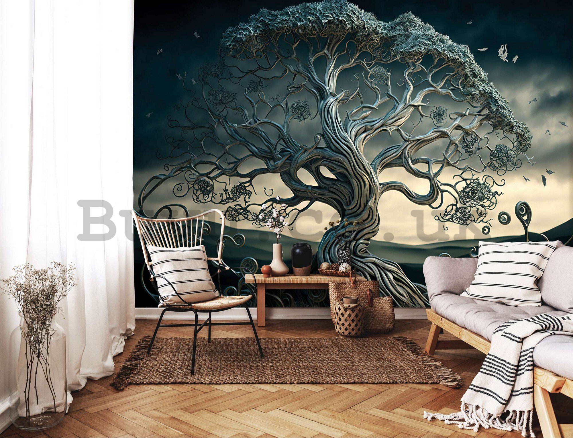 Wall mural vlies: Sad tree - 254x184 cm