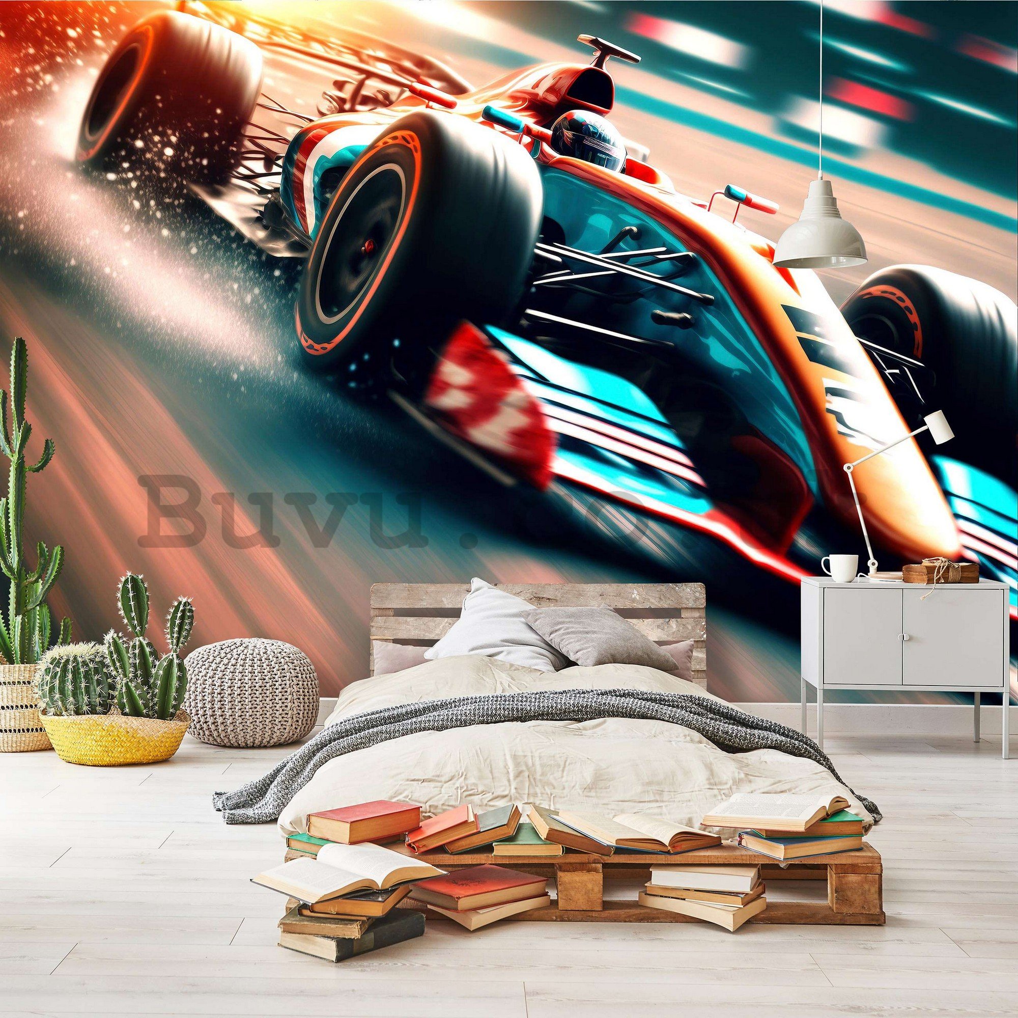 Wall mural vlies: Racing formula - 368x254 cm