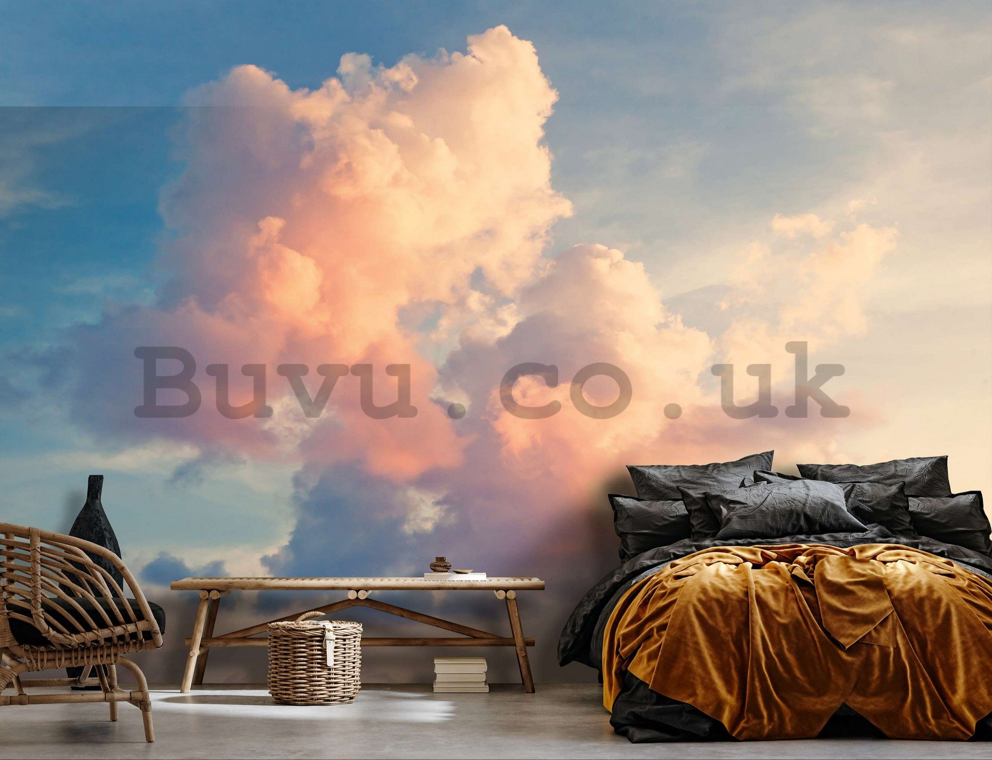 Wall mural vlies: The sky with blushes - 416x254 cm