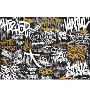 Wall mural vlies: Graffiti (three - 416x254 cm