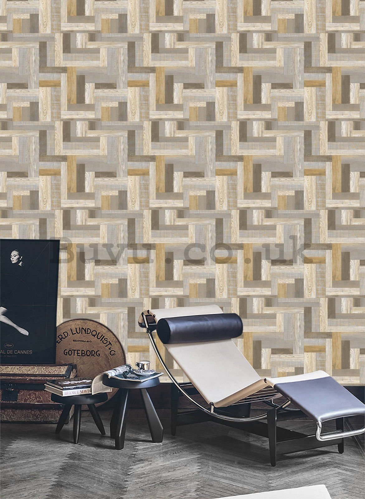 Vinyl wallpaper retro geometric patterns