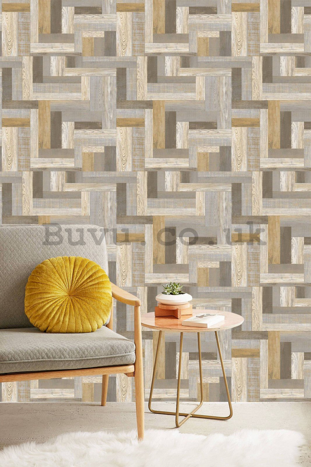 Vinyl wallpaper retro geometric patterns