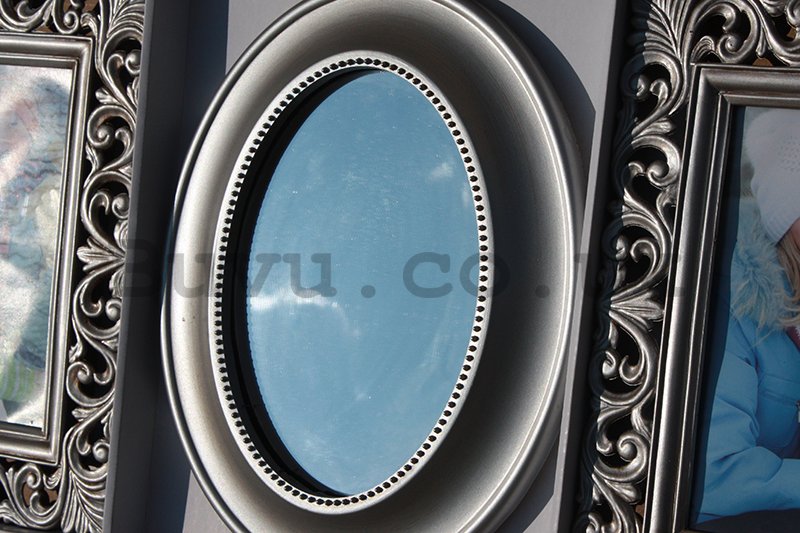 Photo frame - 3 windows, 5x7 cm (Silver)