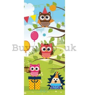Wall Mural: Happy owls - 211x91 cm